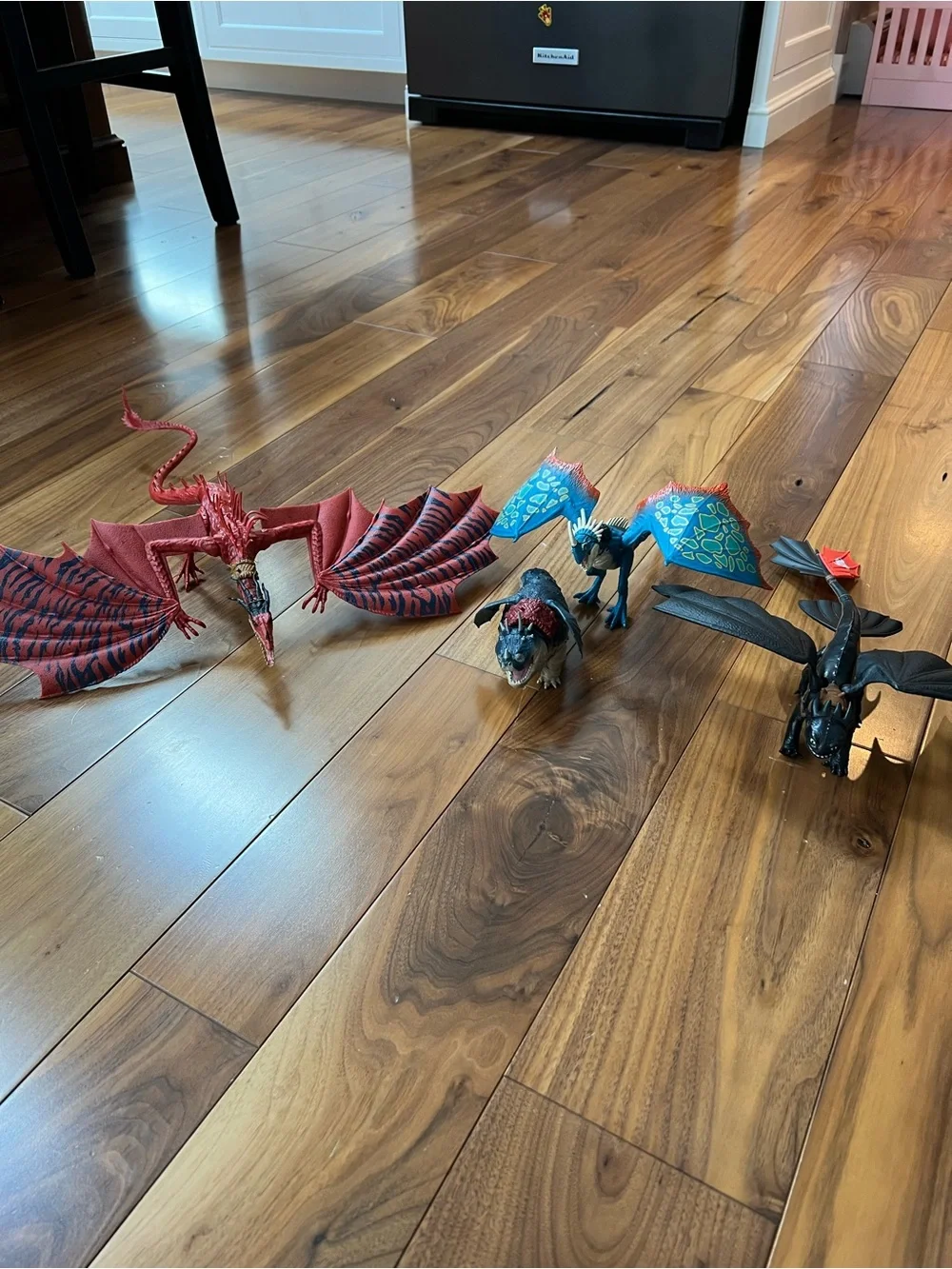 Set of four dragons